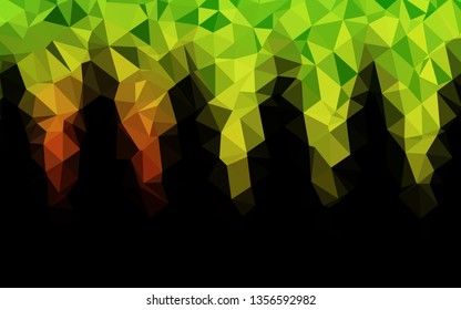 Light Green, Red vector abstract polygonal texture. Colorful illustration in Origami style with gradient.  Brand new design for your business.