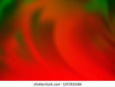 Light Green, Red vector abstract blurred template. A completely new color illustration in a bokeh style. Brand new style for your business design.