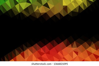 Light Green, Red vector abstract polygonal texture. Colorful illustration in abstract style with gradient. Textured pattern for background.