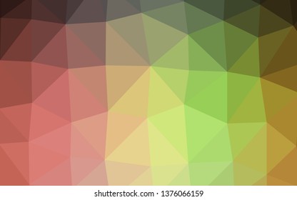 Light Green, Red vector abstract polygonal cover. A completely new color illustration in a vague style. Brand new design for your business.