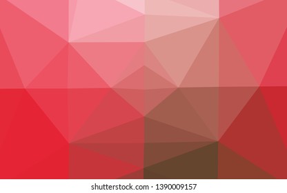 Light Green, Red vector abstract mosaic background. Triangular geometric sample with gradient.  Template for your brand book.