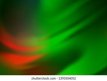 Light Green, Red vector abstract blurred pattern. Colorful illustration in blurry style with gradient. The template for backgrounds of cell phones.