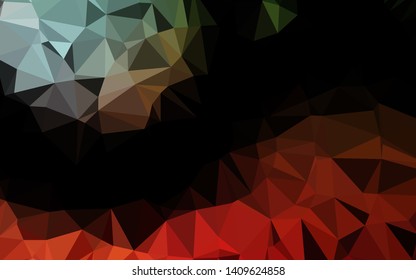 Light Green, Red vector abstract polygonal cover. Modern geometrical abstract illustration with gradient. Elegant pattern for a brand book.