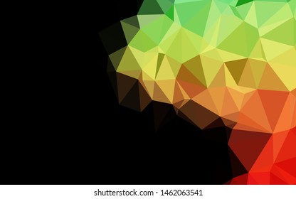 Light Green, Red vector abstract polygonal layout. Modern geometrical abstract illustration with gradient. Brand new design for your business.