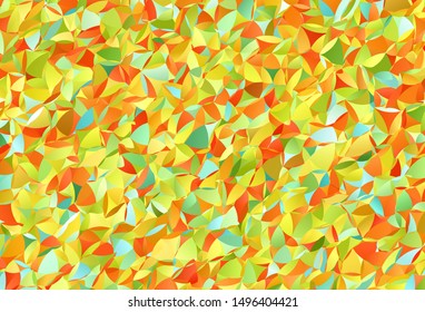 Light Green, Red vector abstract polygonal background. Geometric illustration in Origami style with gradient.  Completely new template for your banner.