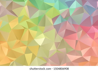 Light Green, Red vector abstract mosaic backdrop. Modern abstract illustration with triangles. Completely new template for your banner.