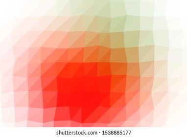 Light Green, Red vector abstract mosaic backdrop. Geometric illustration in Origami style with gradient. Completely new design for your business.