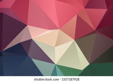 Light Green, Red vector abstract polygonal background. Modern abstract illustration with triangles. Triangular pattern for your design.