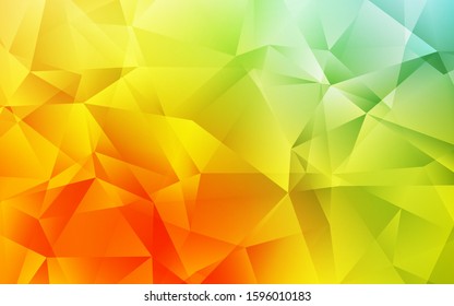 Light Green, Red vector abstract polygonal background. A completely new color illustration in a polygonal style. Triangular pattern for your design.