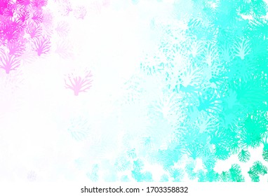 Light Green, Red vector abstract pattern with branches. An elegant bright illustration with leaves and branches. Colorful pattern for kid's books.