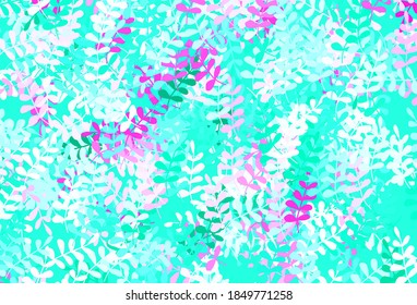 Diseño abstracto de vectores rojos, verde claro con hojas. Ilustración abstracta geométrica moderna con hojas. El mejor diseño para su negocio.
