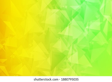 Light Green, Red vector abstract mosaic backdrop. Creative geometric illustration in Origami style with gradient. Template for cell phone's backgrounds.