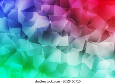 Light Green, Red vector abstract mosaic backdrop. Colorful illustration in polygonal style with gradient. Brand new style for your business design.