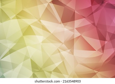 Light Green, Red vector abstract polygonal template. Creative illustration in halftone style with triangles. Textured pattern for your backgrounds.