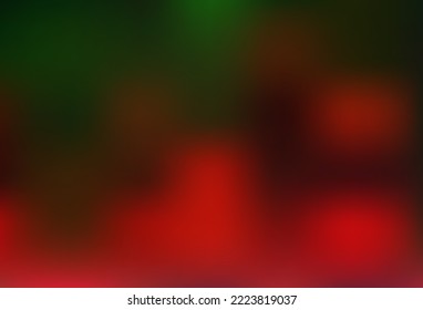 Light Green, Red vector abstract bokeh pattern. A vague abstract illustration with gradient. Brand new template for your design.