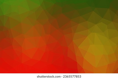 Light Green, Red vector abstract mosaic background. Colorful illustration in Origami style with gradient.  Template for your brand book.