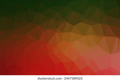 Light Green, Red vector abstract mosaic pattern. Modern geometrical abstract illustration with gradient. Completely new design for your business.