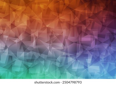 Light Green, Red vector abstract polygonal pattern. A completely new color illustration in a polygonal style. New template for your brand book.