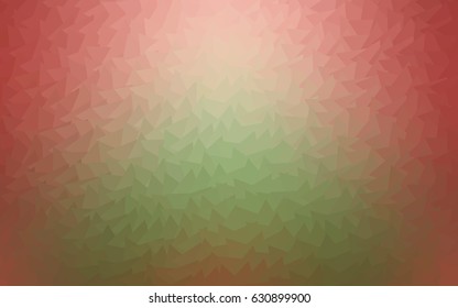 Light Green, Red vector abstract colorful background, which consist of triangles. Pattern with colored triangles on white background.