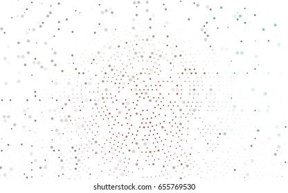 Light Green, Red vector abstract pattern with circles. Geometry template for your business design. Background with colored spheres.
