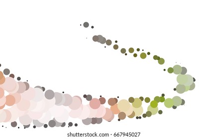 Light Green, Red vector abstract pattern with circles. Geometry template for your business design. Background with colored spheres.
