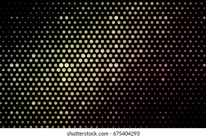Light Green, Red vector abstract pattern with circles. Geometry template for your business design. Background with colored spheres.