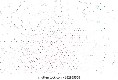 Light Green, Red vector abstract pattern with circles. Geometry template for your business design. Background with colored spheres.