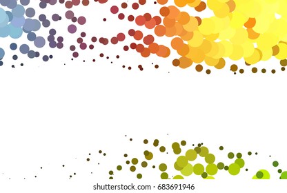 Light Green, Red vector abstract pattern with circles. Geometry template for your business design. Background with colored spheres.