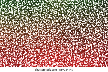 Light Green, Red vector abstract colorful background, which consist of triangles. Pattern with colored triangles on white background.