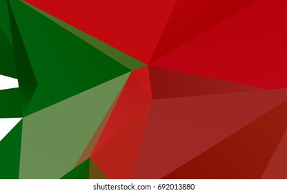 Light Green, Red vector abstract mosaic background. A vague abstract illustration with gradient. A completely new design for your business.