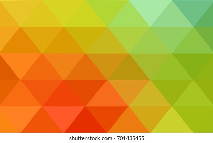 Light Green, Red vector abstract textured polygonal background. Blurry triangle design. Pattern can be used for background.