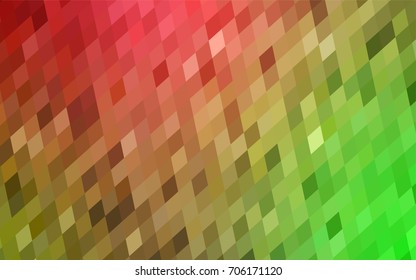 Light Green, Red vector abstract textured polygonal background. Blurry rectangular design. The pattern with repeating rectangles can be used for background.