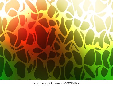 Light Green, Red vector abstract doodle template. A vague abstract illustration with doodles in Indian style. A completely new template for your business design.