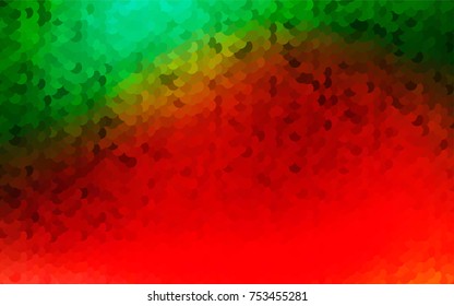 Light Green, Red vector abstract pattern with circles. Geometry template for your business design. Background with colored spheres.