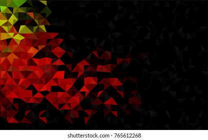 Light Green, Red vector abstract mosaic pattern. Creative geometric illustration in Origami style with gradient. The elegant pattern can be used as part of a brand book.