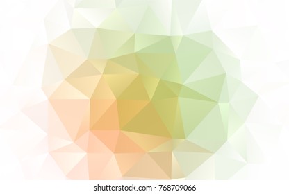 Light Green, Red vector abstract mosaic template. Creative illustration in halftone style with gradient. Brand-new style for your business design.