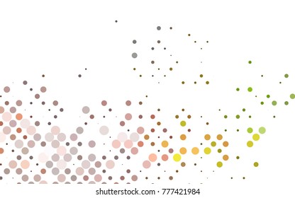 Light Green, Red vector abstract pattern with circles. Geometry template for your business design. Background with colored spheres.