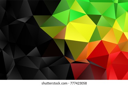 Light Green, Red vector abstract mosaic pattern. Creative illustration in halftone style with gradient. The polygonal design can be used for your web site.