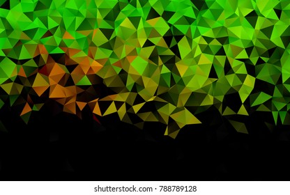 Light Green, Red vector abstract mosaic template. Geometric illustration in Origami style with gradient.  Brand-new design for your business.