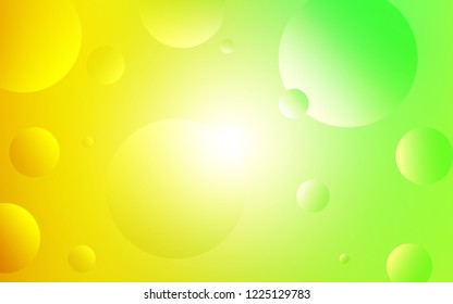 Light Green, Red vector backdrop with dots. Modern abstract illustration with colorful water drops. Beautiful design for your business advert.