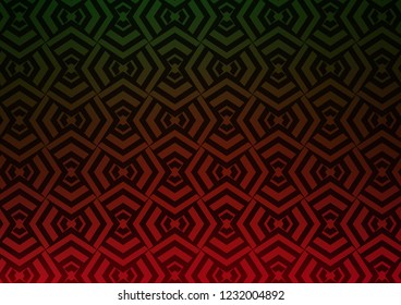 Light Green, Red vector backdrop with long lines. Shining colored illustration with narrow lines. Pattern for websites, landing pages.