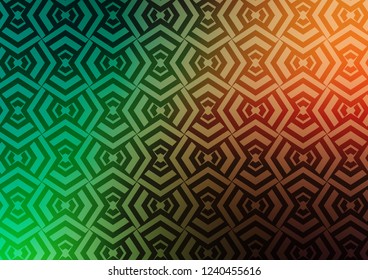 Light Green, Red vector backdrop with long lines. Shining colored illustration with narrow lines. Backdrop for TV commercials.