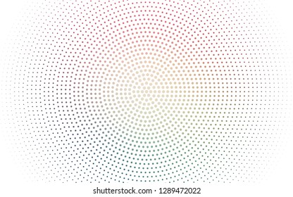 Light Green, Red vector  backdrop with dots. Blurred decorative design in abstract style with bubbles. Pattern for ads, leaflets.