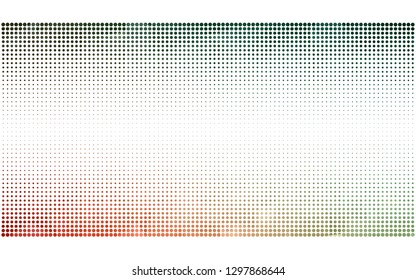 Light Green, Red vector  backdrop with dots. Blurred bubbles on abstract background with colorful gradient. Pattern for ads, leaflets.