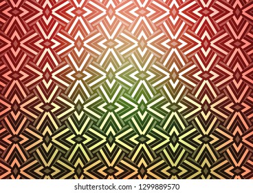 Light Green, Red vector backdrop with lines, triangles. Modern abstract illustration with colorful triangles. Pattern for commercials.