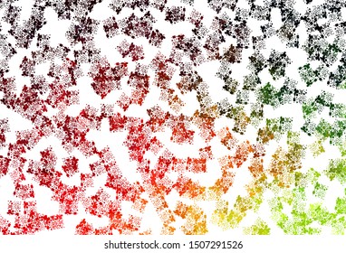 Light Green, Red vector backdrop with memphis shapes. Simple colorful illustration with abstract gradient shapes. Elegant design for wallpapers.