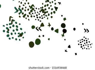 Light Green, Red vector backdrop with memphis shapes. Illustration with colorful gradient shapes in abstract style. Best smart design for your business.