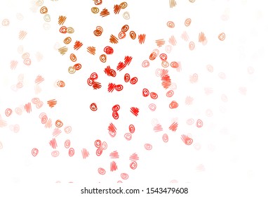 Light Green, Red vector backdrop with dots. Beautiful colored illustration with blurred circles in nature style. Completely new template for your brand book.