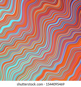 Light Green, Red vector backdrop with wry lines. Colorful abstract illustration with gradient lines. A new texture for your  ad, booklets, leaflets.