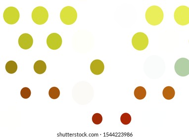 Light Green, Red vector backdrop with dots. Beautiful colored illustration with blurred circles in nature style. Pattern for beautiful websites.